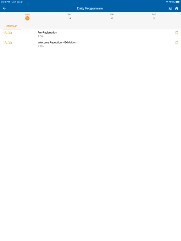 Capturas de tela do Eventure App iPad 