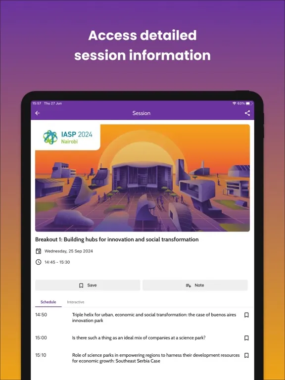 Zrzuty ekranu IASP Innovation Community iPad 