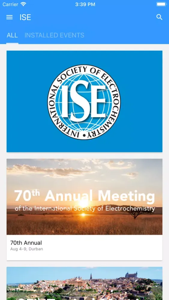 Capturas de pantalla de ISE Meetings