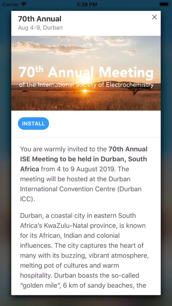 Capturas de pantalla de ISE Meetings