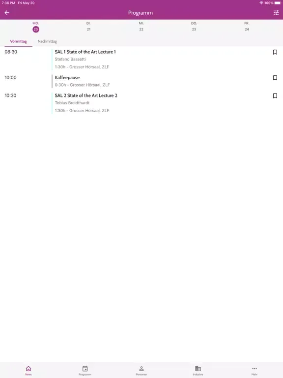Screenshot di medArt basel.22 iPad 