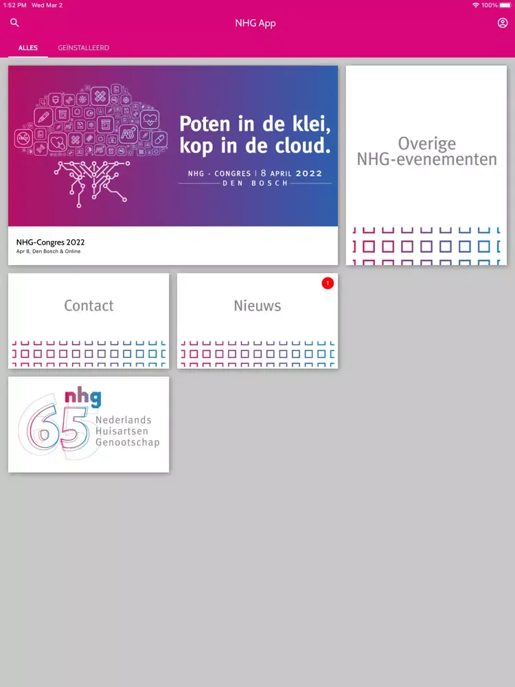 NHG-Congres 2022 iPad 应用截图