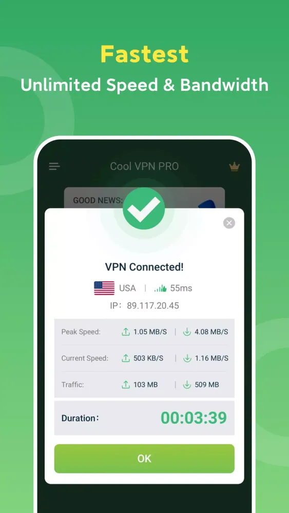 Capturas de pantalla de Cool VPN Pro: Secure VPN Proxy