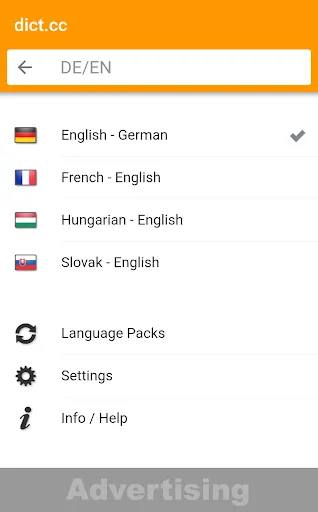 dict.cc dictionary Screenshots