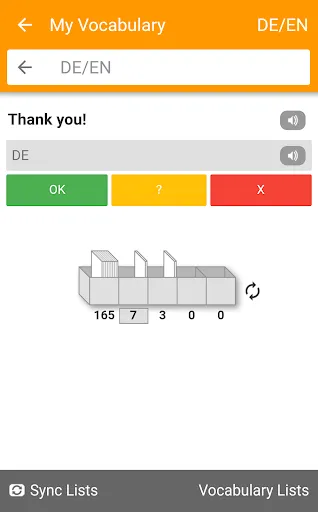 ภาพหน้าจอของ dict.cc+ dictionary