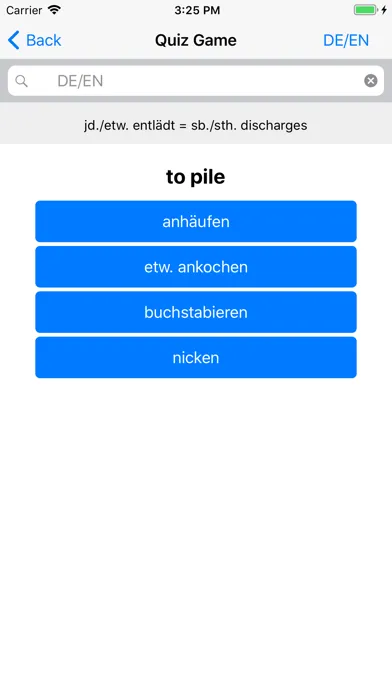 ภาพหน้าจอของ dict.cc+ Dictionary