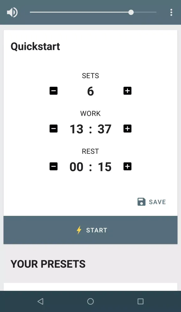 Interval Timer स्क्रीनशॉट