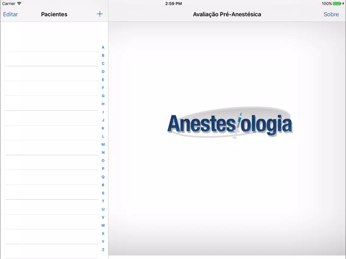 Avaliação Pré Anestésica iPad 應用截圖