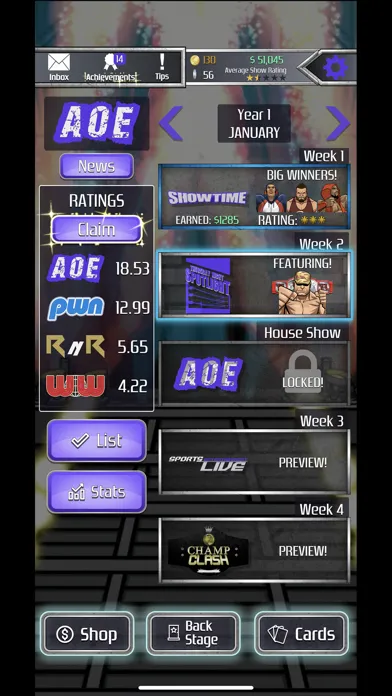 Modern Mania Wrestling GM应用截图