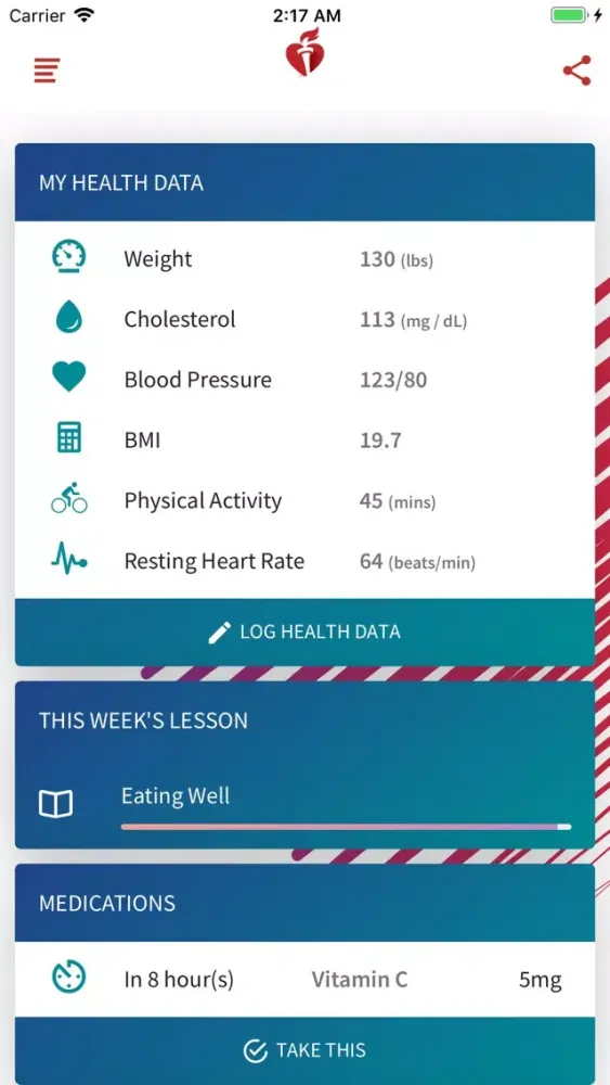 Capturas de tela do My Cardiac Coach