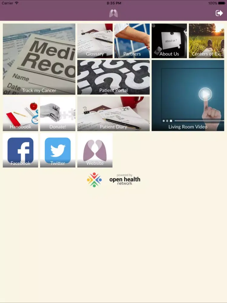 Capturas de tela do Lung Cancer Foundation iPad 