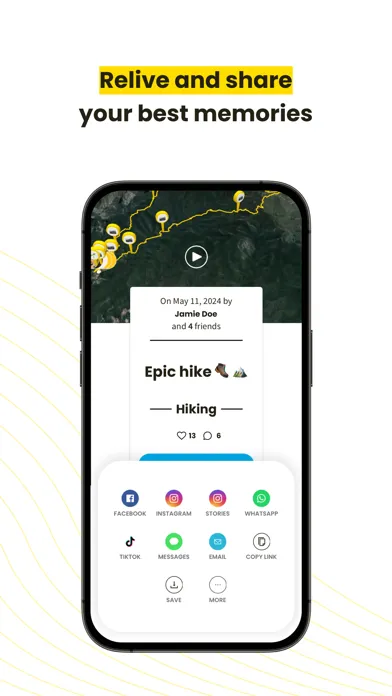 Capturas de tela do Relive: Hike & Ride Memories