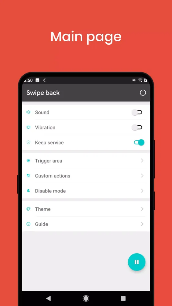Swipe back應用截圖