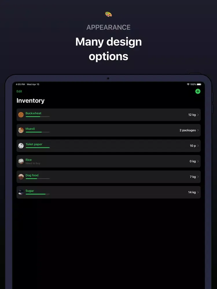 تصاویر Inventory - food & goods iPad 