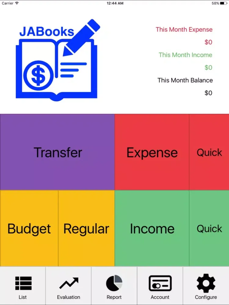 Capturas de tela do JABooks Accounting Book [Pro] iPad 