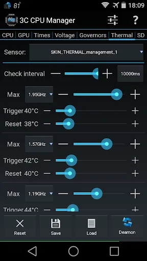 3C CPU Manager (root) スクリーンショット