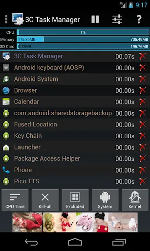 Tangkapan skrin 3C Task Manager