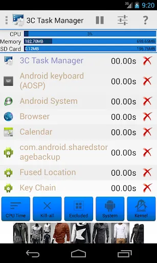 Tangkapan skrin 3C Task Manager