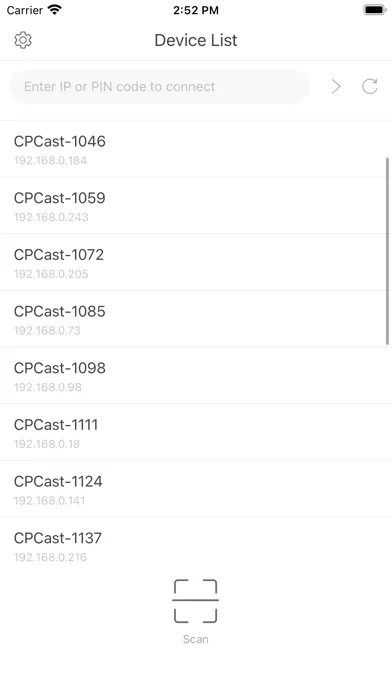 Ảnh chụp màn hình của CP Cast