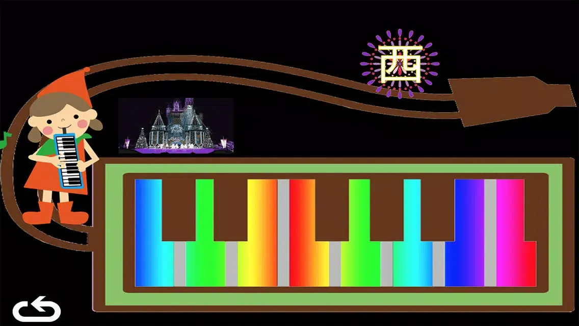 彩虹色的钢琴键盘 स्क्रीनशॉट