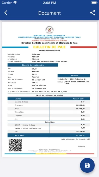 Fonction Publique RDC سکرین شاٹس