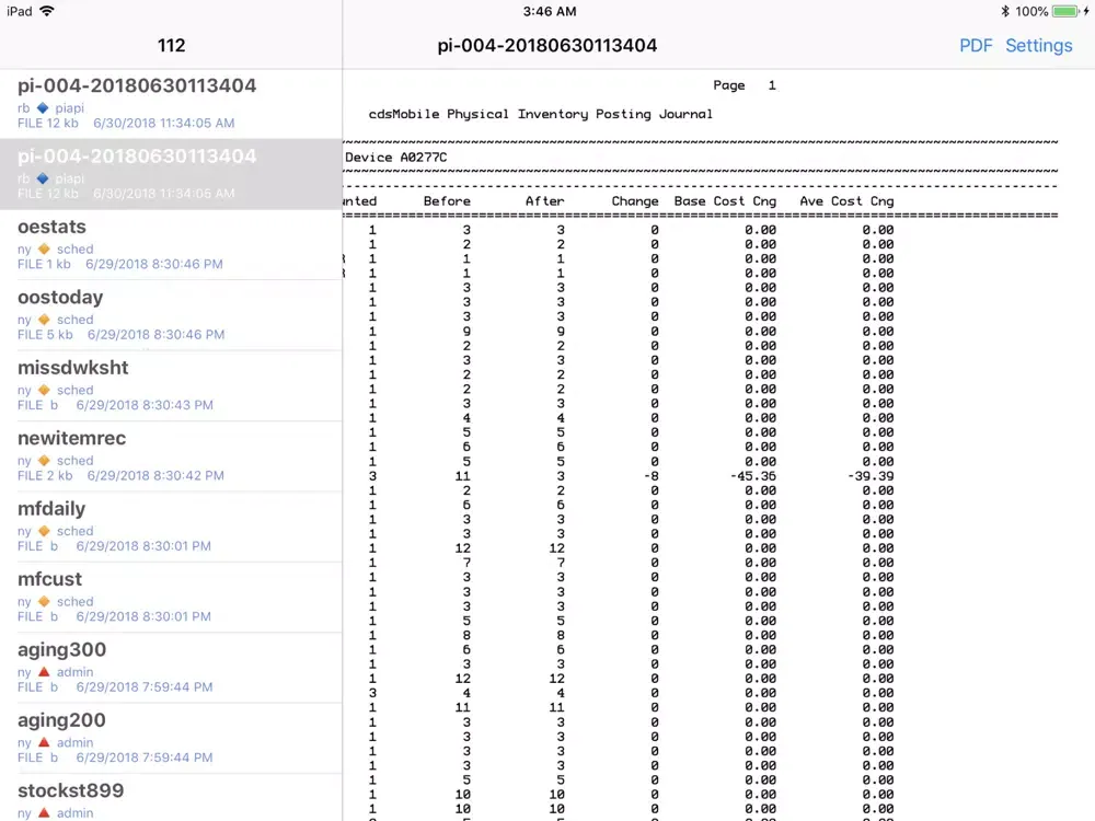 Capturas de pantalla de cdsReports iPad 