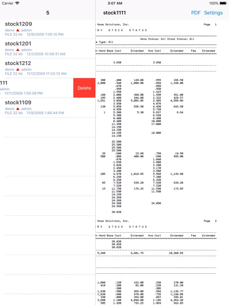 Capturas de pantalla de cdsReports iPad 