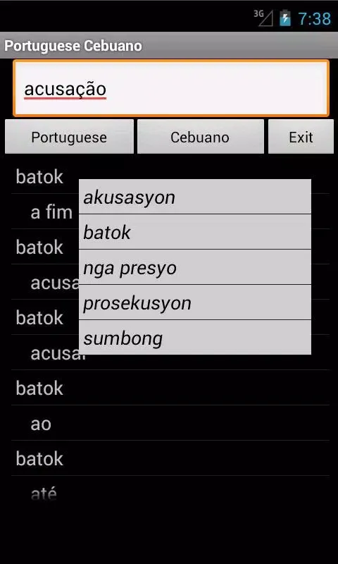 Portuguese Cebuano Screenshots