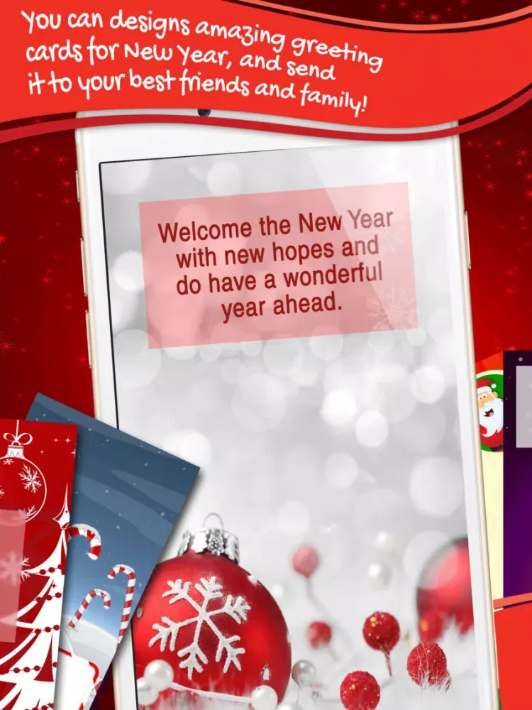 New Year Greeting Cards Maker2 iPad  Screenshots