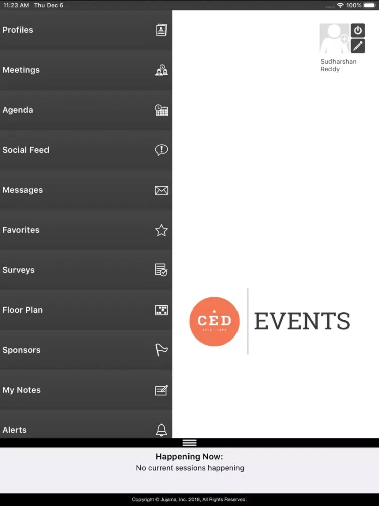 Captures d'écran de CED Events iPad 