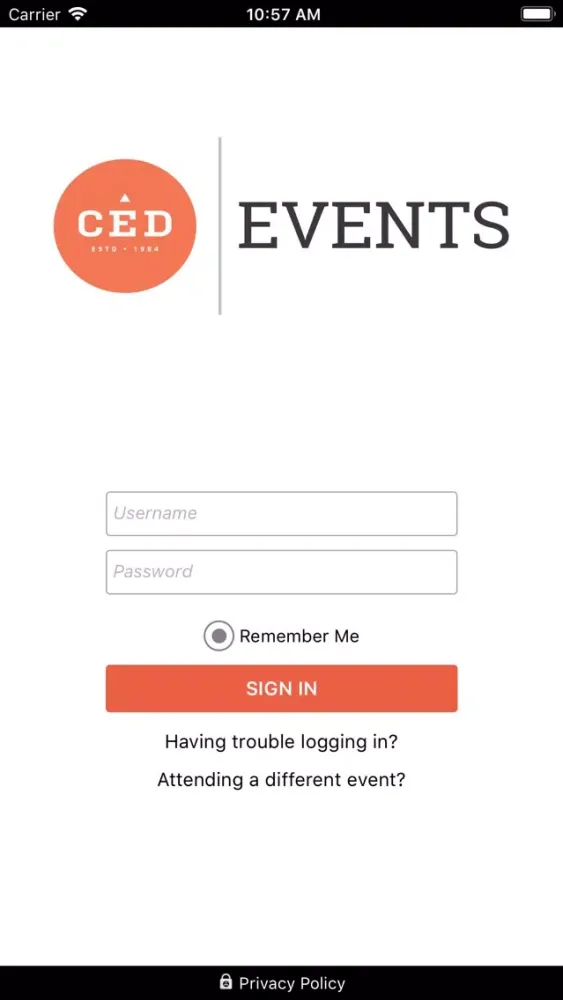 Captures d'écran de CED Events