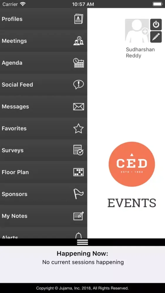 Captures d'écran de CED Events