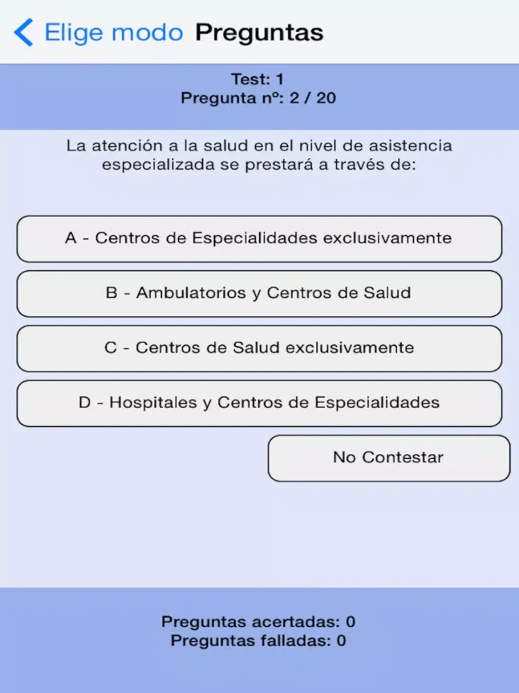 Celador Sanitario Test iPad  Ekran Görüntüleri