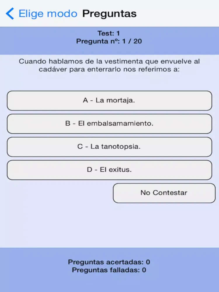 Celador Sanitario Test iPad  Ekran Görüntüleri