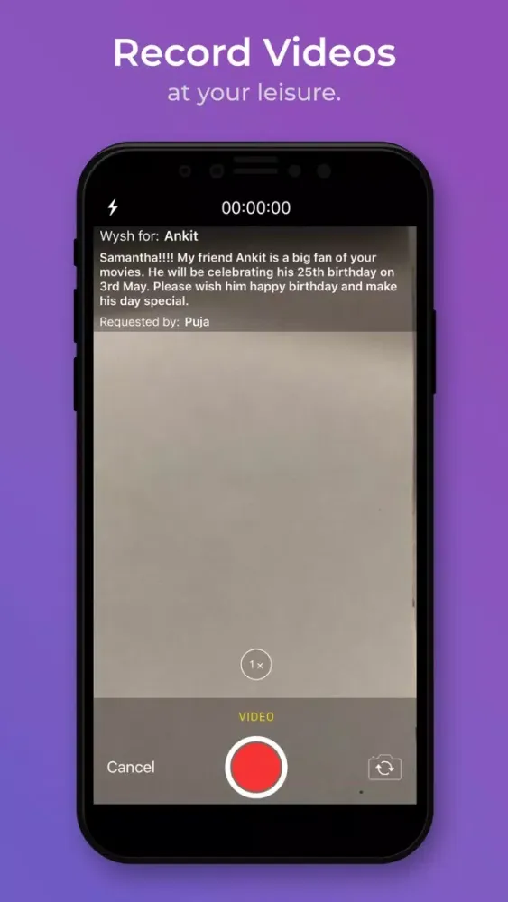 Capturas de tela do WYSH Celeb – Wysh your fans