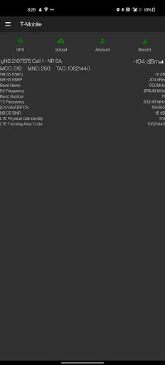 Tangkapan skrin CellMapper
