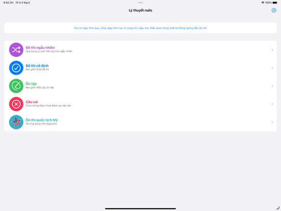 900 Câu Hỏi Lý Thuyết Nails iPad 应用截图