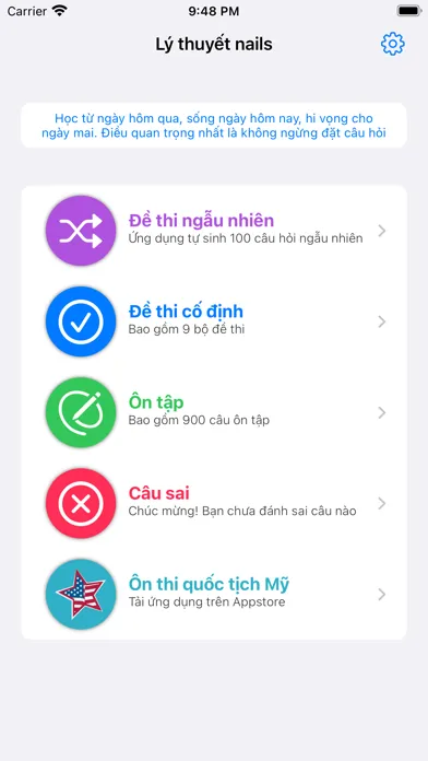 900 Câu Hỏi Lý Thuyết Nails应用截图