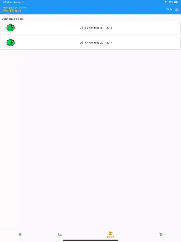 Tangkapan skrin Centest iPad 