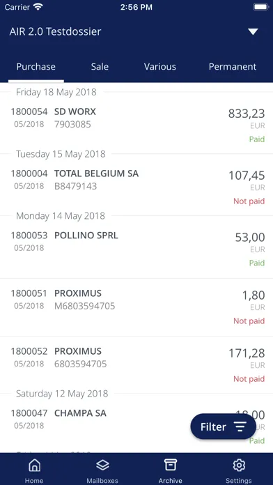 Ảnh chụp màn hình của Acs connect