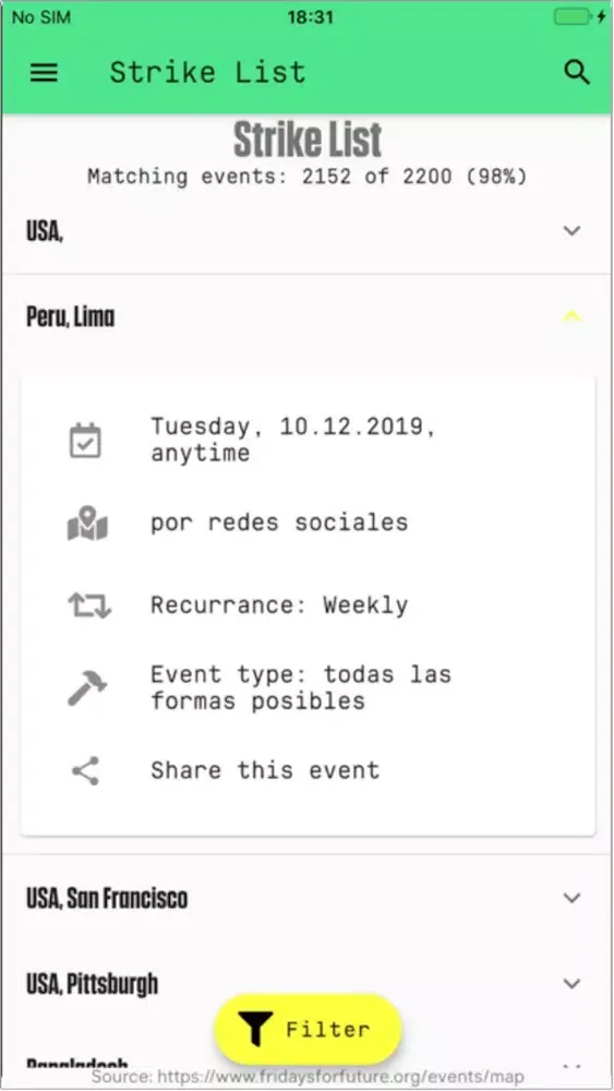 Captures d'écran de #FFF Info