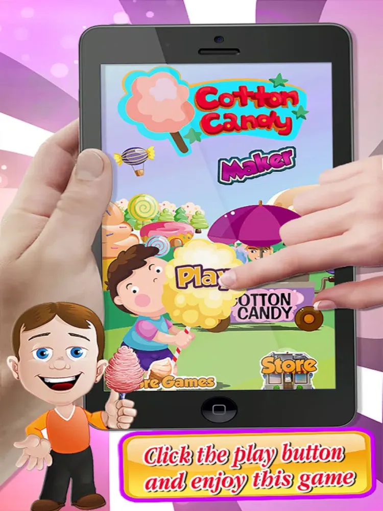 Candy Factory - Floss Bake shop for Girls Cooking iPad 应用截图