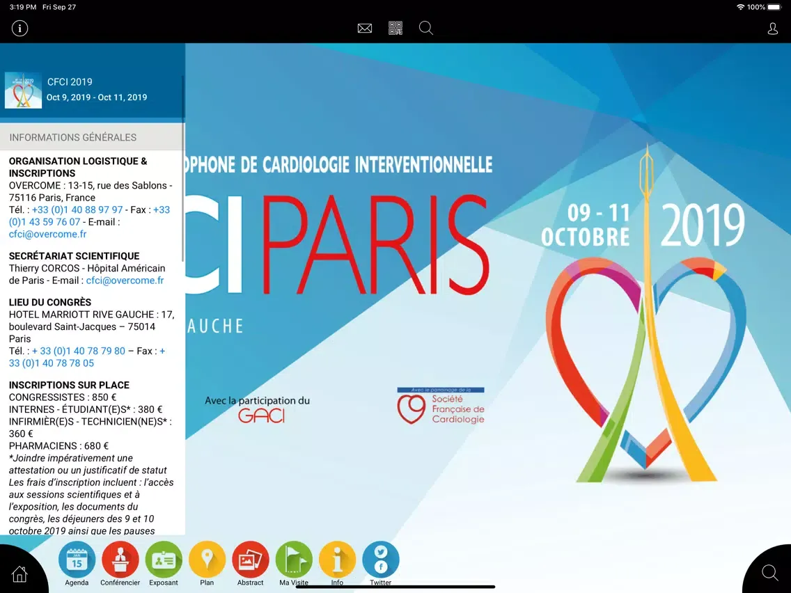 Ảnh chụp màn hình của CFCI 2019 iPad 