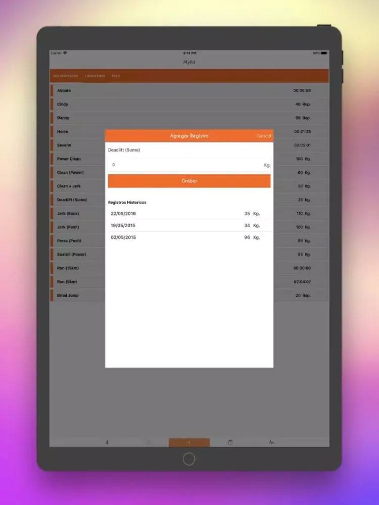 Zrzuty ekranu Inca CrossFit iPad 