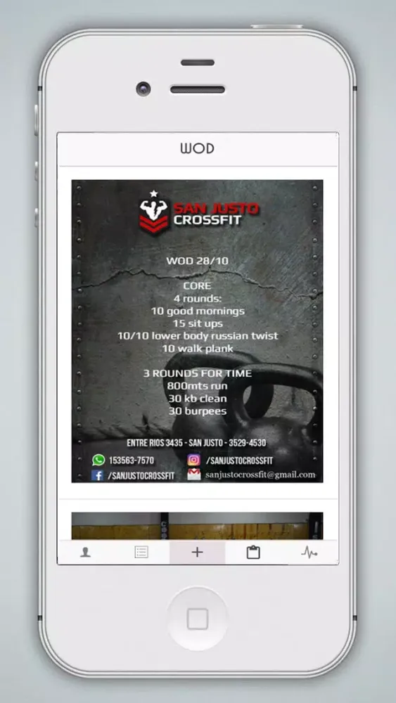 Tangkapan skrin San Justo CrossFit