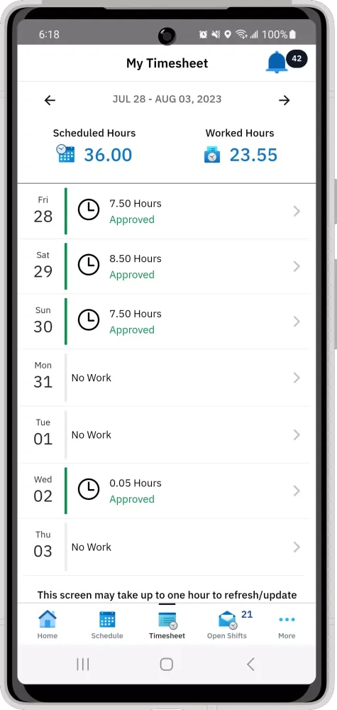 Compass Time Screenshots