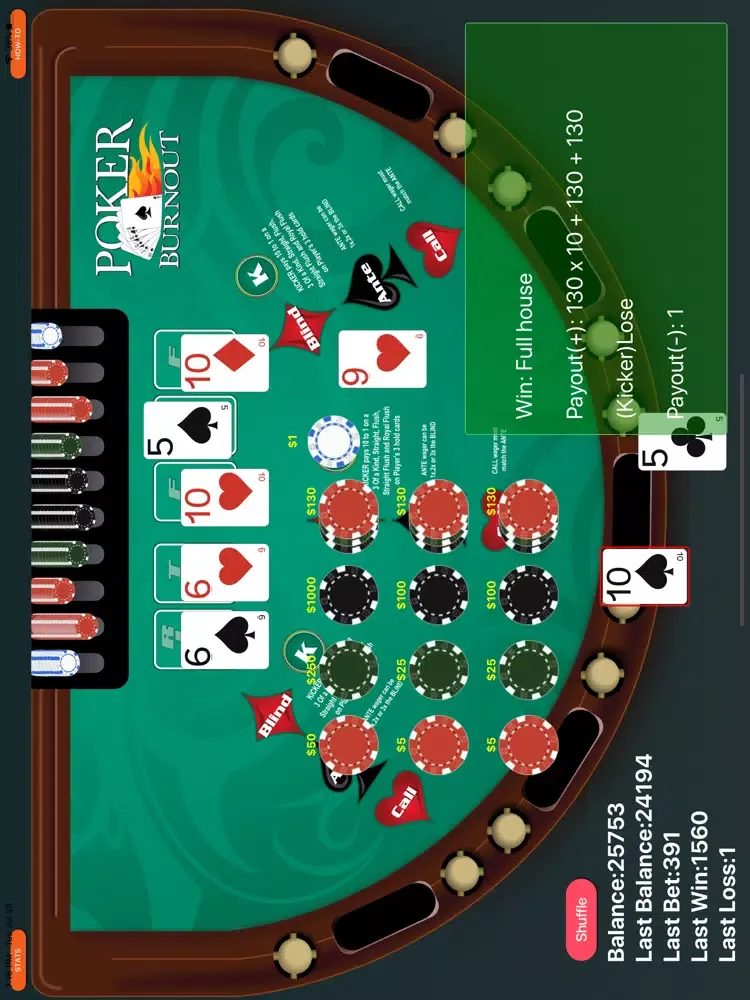 تصاویر Poker Burnout iPad 