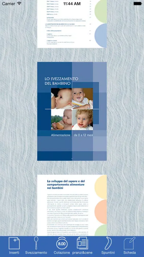 Capturas de pantalla de L’alimentazione del bambino 0-36 mesi