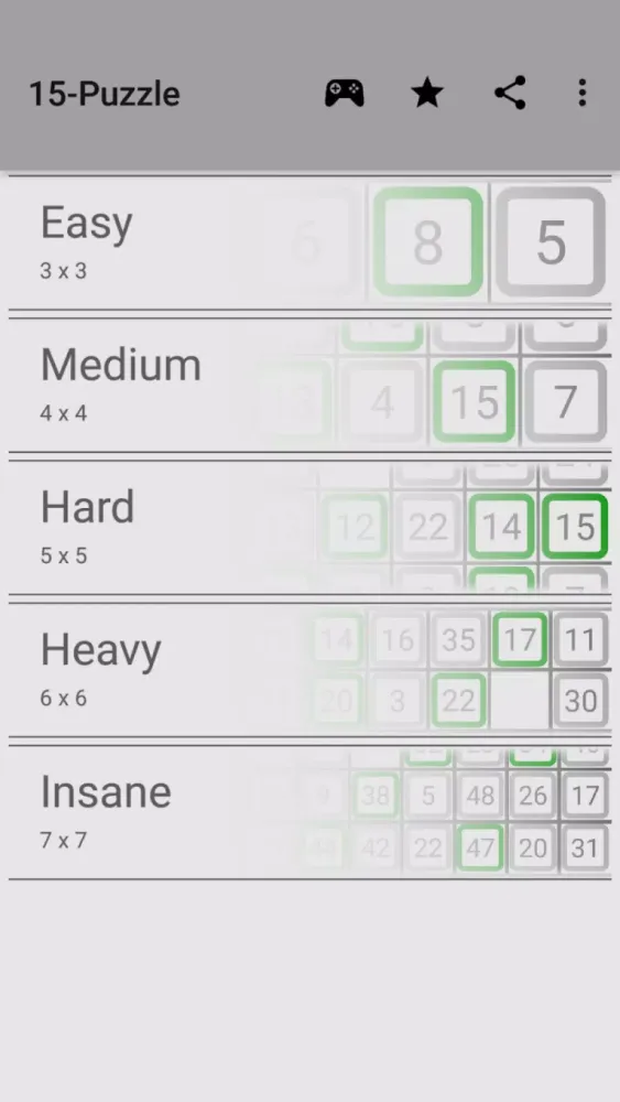 15 Puzzle: Sliding Puzzle Game Screenshots