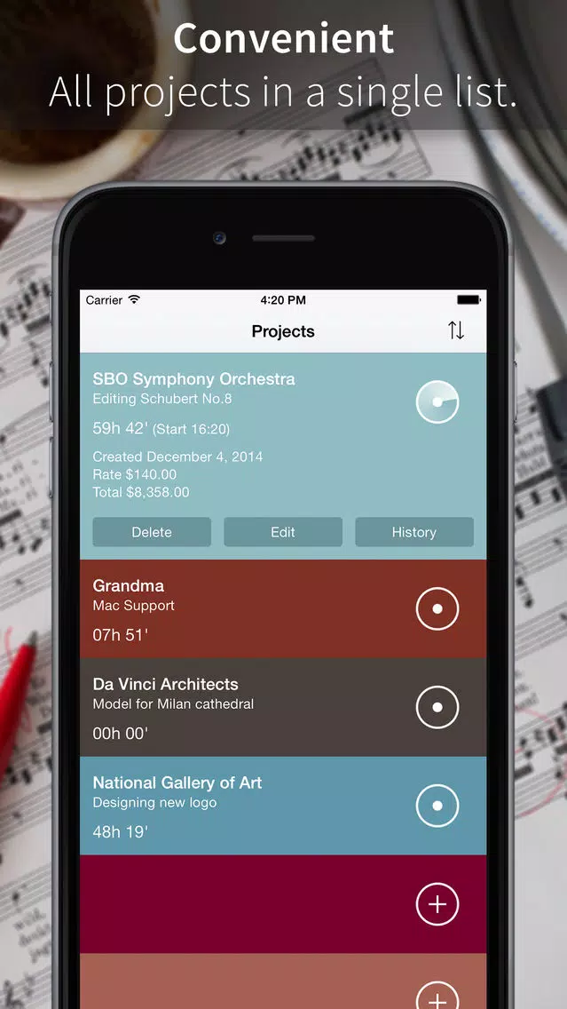 Capturas de pantalla de Time Recorder - Simple. Elegant. Professional